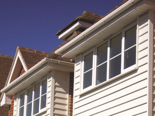 219 1 - fascia soffit guttering, soffit replacement and hardie cladding
