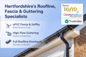 Roofline, fascia, and guttering specialists in Bedfordshire and beyond